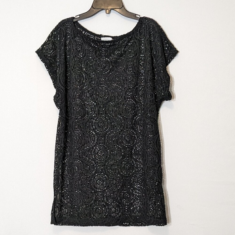SPEEDO, Women's Black Lace Swimsuit Coverup; Size S